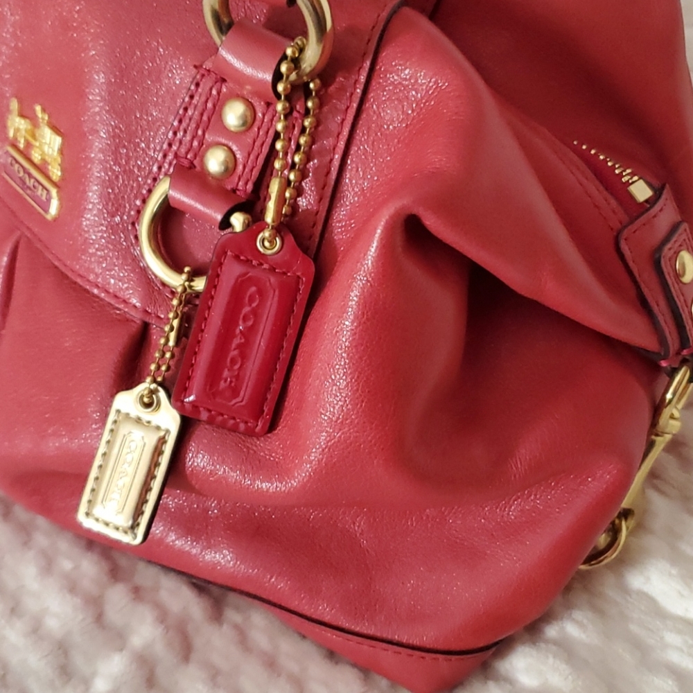 Coach Raspberry Hand Bag - New - Picture 3 of 11